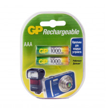 АККУМУЛЯТОР GP RECHARGEABLE 100AAAHC-2DECRC2  ТИП ААА, 1000 мАч (2 ШТ. В БЛИСТЕРЕ) (1/10/100)