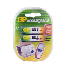 АККУМУЛЯТОР GP RECHARGEABLE 180AAHC-2DECRC2  ТИП АА, 1800 мАч (2 ШТ. В БЛИСТЕРЕ) (10/100)