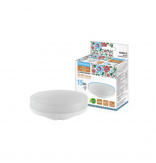 ЛАМПА СВЕТОДИОДНАЯ GX53 15W 6500 К, H=26 ММ, ДНЕВНОЙ СВЕТ (1/10/100) НАРОДНАЯ SQ0340-1576