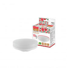 ЛАМПА СВЕТОДИОДНАЯ GX53 15W 3000 К, H=26 ММ, ТЕПЛ. СВЕТ (1/10/100) НАРОДНАЯ SQ0340-1574