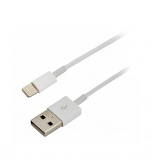 КАБЕЛЬ USB-LIGHTNING 1 М ПВХ (IPHONE) БЕЛЫЙ (1/10/100) 