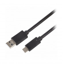 КАБЕЛЬ USB TYPE-C 1 М ПВХ (ЧЕРНЫЙ) (1/10/100) 