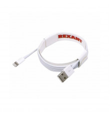 КАБЕЛЬ USB-LIGHTNING 1 М ПВХ (IPHONE, ЧИП MFI) БЕЛЫЙ (1/10/100) 