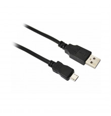 КАБЕЛЬ USB-MICRO USB 1,8 М ПВХ (ЧЕРНЫЙ) (1/10/100) 