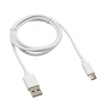 КАБЕЛЬ USB TYPE-C 1 М ПВХ (БЕЛЫЙ) (1/10/100) 