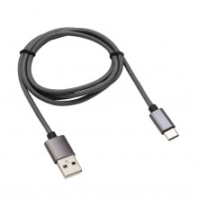 КАБЕЛЬ USB TYPE-C 1 М В НЕЙЛОНОВОЙ ОПЛЕТКЕ (ГРАФИТ) (1/10/100) 