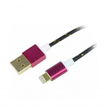 КАБЕЛЬ USB-LIGHTNING 1 М В ТКАНЕВОЙ ОПЛЕТКЕ (IPHONE) (1/10/500) 