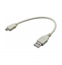 КАБЕЛЬ USB-MICRO USB 0,2 М ПВХ (СЕРЫЙ) (1/10/1000) 