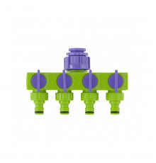 РАЗВЕТВИТЕЛЬ ДЛЯ ШЛАНГОВ 4-Х КАНАЛЬНЫЙ 1/2
