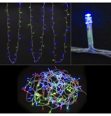 ЭЛЕКТРОГИРЛЯНДА СВЕТОДИОДНАЯ 10 М, 8 РЕЖ., МНОГОЦВЕТ., ПРОЗРАЧН. ШНУР (1/24)   LED160-10-MC