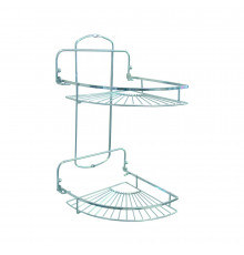 ПОЛКА ДЛЯ ВАННОЙ УГЛОВАЯ 2-Х ЯРУСНАЯ 20*20*37 СМ ХРОМ.  (1/6) 