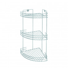 ПОЛКА ДЛЯ ВАННОЙ УГЛОВАЯ 3-Х ЯРУСНАЯ 19*19*40 СМ ХРОМ.  (1/4) 